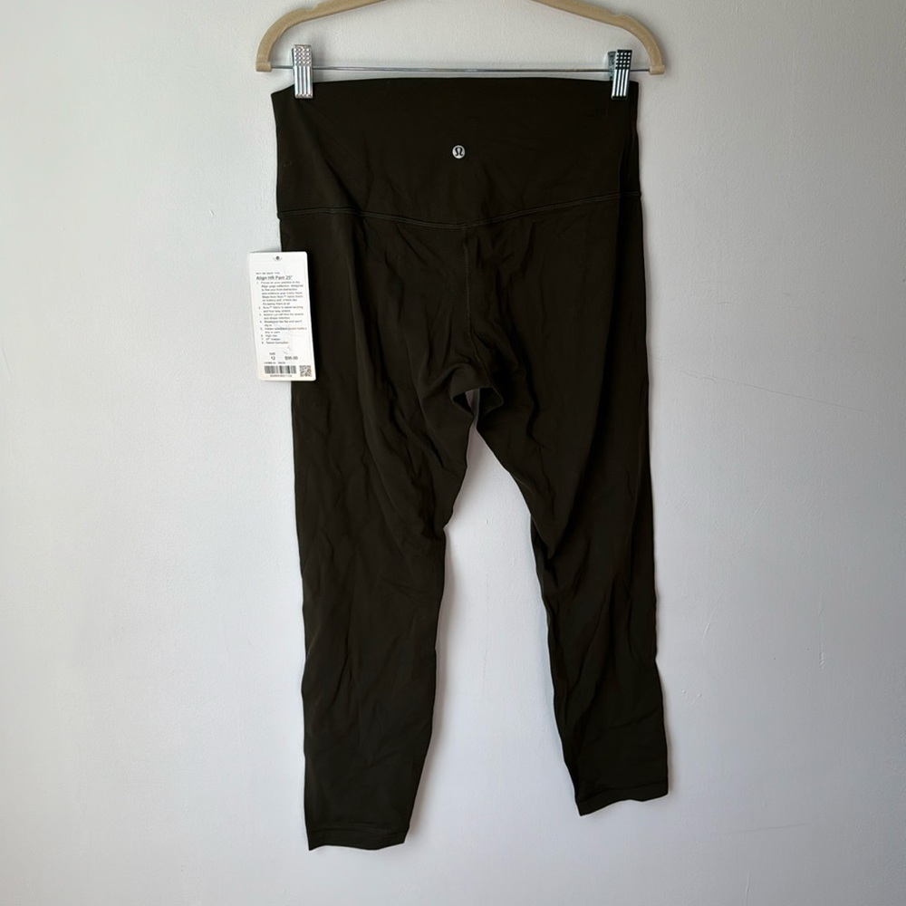 NWT Olive Green Lululemon Align HR Pant 25”